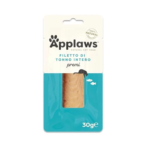 Offerta a tempo: Applaws 100% Natural Cat Food Treat, Whole Tuna Loin Cat Snack, 12x30g - 20% da 18.89 € a 15.09 €