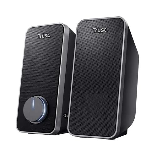 Offre limitee: Trust Arys Enceinte PC 2.0 pour Ordinateur, Haut Parleur PC, 28 Watt, Jack 3,5 mm, Alimentation USB, pour Portable, Tablette, Smartphone - Noir de 39.99 EUR a 29.99 EUR (economie 25%)