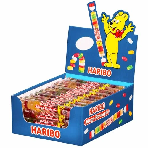 Limited offer: HARIBO Mega Roulette, Fruit Rubber Wheels, Chewy Jellies, 45g (Pack of 40) from 30.58 EUR to 30.58 EUR (save 0%)