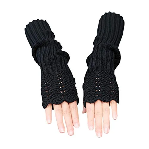 Offerta a tempo: NOVAWO Donna Inverno Guanti senza dita maglia lunghi Manicotti - 0.00% da 14.99 € a 14.99 €