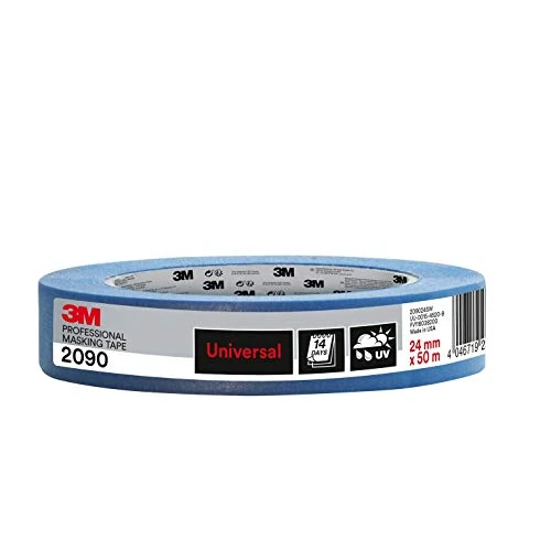 Oferta limitada: 3M Pro Cinta de Enmascarar Profesional 2090 para Superficies Universales - 1 Rollo 24 mm × 50 m - Resistente a los Rayos UV y al Agua, para Pintar y Decorar Tanto Interiores como Exteriores de 8.36 € a 4.45 € (ahorro 47%)