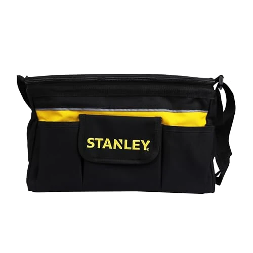 Offre limitee: Stanley STST1-73615 Sac À Outils en Polyester - 32 x 21 x 24 cm - multi Poches - Poche Avant Refermable - Toile Très Résistante -Bandoulière Intégrée - Base Rigide avec Rainures Multicolore de 28.68 EUR a 18.66 EUR (economie 35%)
