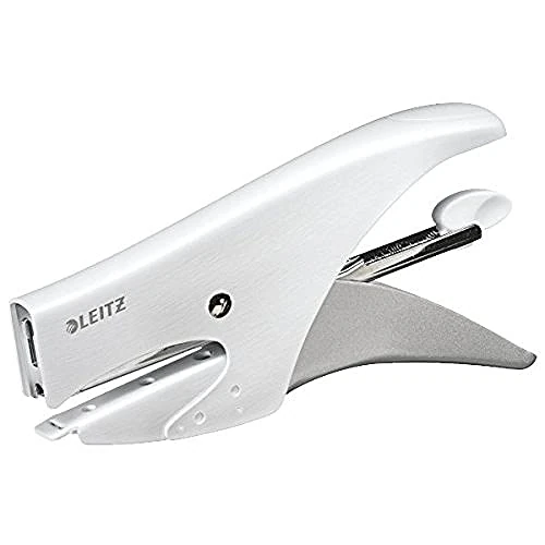 Leitz, Rear Loading Plier Stapler, Capacity up to 15 Sheets, Metal, Style Bianco Artico