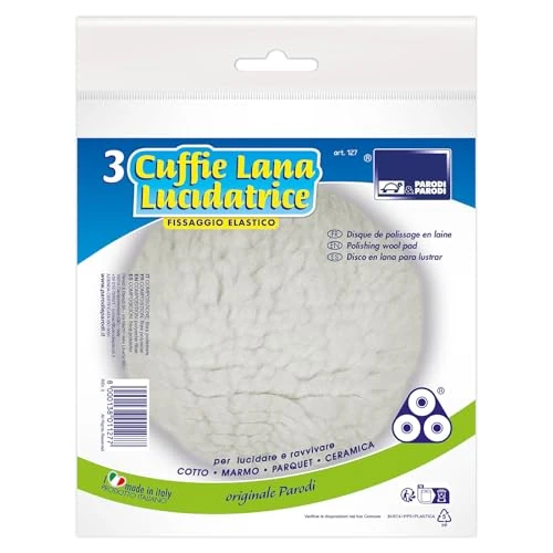 Offerta a tempo: Parodi&Parodi Pulizia Cuffia Lana 3 Dischi Lucidatrice, Tessuto, Bianco, 14x23x1 cm, 3 unità - 46% da 12.86 € a 7.00 €