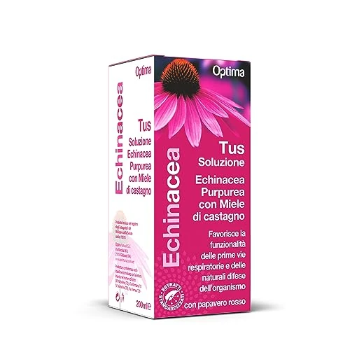 Offerta a tempo: Optima Naturals Echinacea, Tus, Miele di Castagno, 200 Millilitri - 44% da 13.90 € a 7.75 €