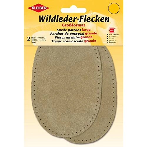 Kleiber Grands Patchs en Daim à Coudre/Pantalon/Manches, Beige