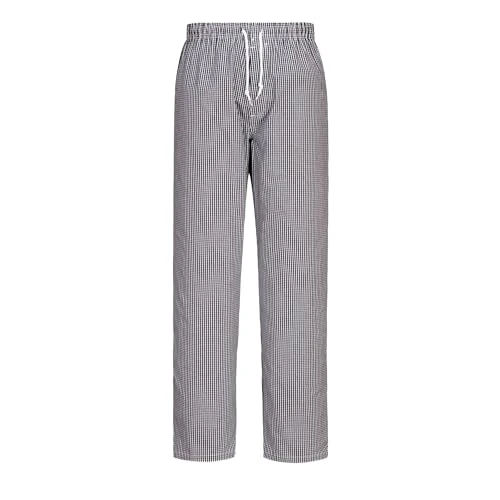 Offerta a tempo: Portwest Pantaloni Bromleys Chef, Taglia Regolare, Colore: Nero/Bianco, Taglia: XS, C079CKRXS - 33% da 26.23 € a 17.52 €