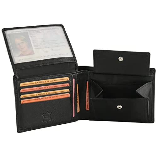 Offerta a tempo: Portafoglio nero in vera pelle in formato orizzontale del modello „#SQ74“ - 0.00% da 20.76 € a 20.76 €