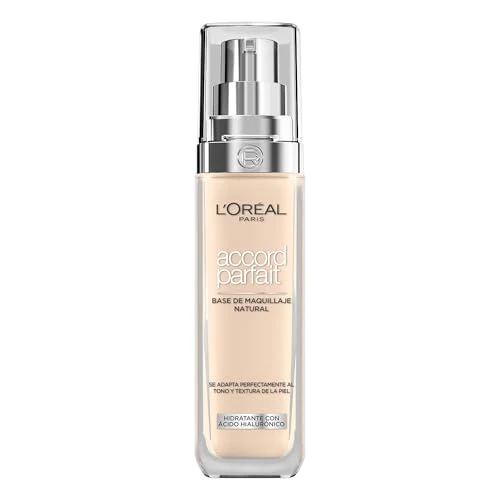 L'Oréal Paris Foundation for Face, Skincare Infused with Hyaluronic Acid, True Match Hydrating Liquid Foundation for All Skin Tones, SPF 16, 1N Ivory, 30 ml