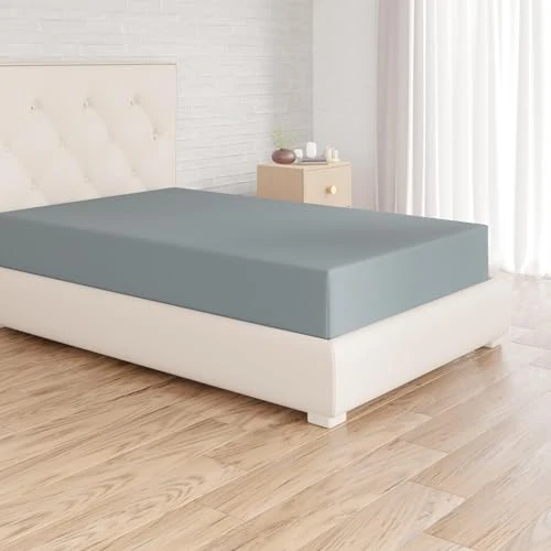 Offerta a tempo: Amazon Basics Lenzuolo con angoli Singolo, 90 x 190 x 30 cm, in 100% Microfibra con altezza da 30cm, Blu Spa - 21% da 11.69 € a 9.26 €
