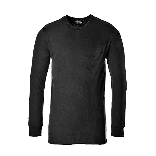 Limited offer: Portwest B123BKRS Thermal Long Sleeve T-Shirt, Black, Small from 58.00 EUR to 58.00 EUR (save 0%)