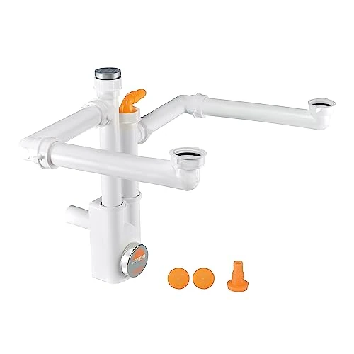 Offre limitée : Siphon Space 2 NT inspectable pour éviers de cuisine à 2 bacs de 31.40 € à 31.40 € (0.00% de remise)