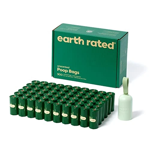Limited-time offer: Earth Rated Dog Poo Bag Holder with Dog Poo Bags Rolls, Durable and Guaranteed Leakproof, Unscented, 1 Dispenser and 900 Bags from 29.99 GBP to 25.49 GBP (save 15%)