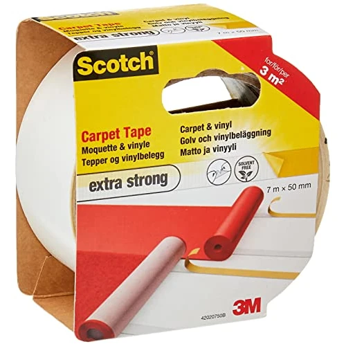 Offerta a tempo: Scotch 42020750B Nastro Biadesivo per Moquette e Pavimento in Vinile, Trasparente - 59% da 7.89 € a 3.23 €