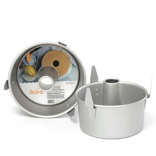 Offre limitée : Decora, 0062650 Moule professionnel Ø 25 x 11 cm pour la création d'Angel Food ou d'un gâteau Chiffon, en aluminium anodisé, Sans points de soudure, Design professionnel, Argent de 25.68 € à 25.68 € (0.00% de remise)