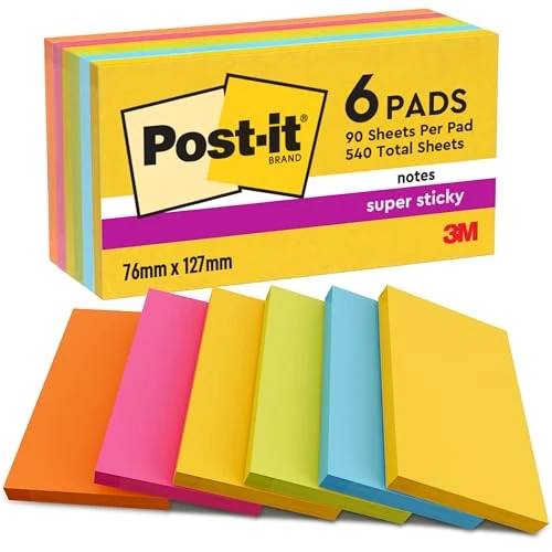 Offerta a tempo: Post-it Foglietti Super Sticky, Collezione Carnival — 35% da 22,99 € a 15,03 €