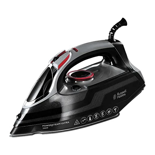 Offerta a tempo: Russell Hobbs Ferro da Stiro a Vapore [3100W, 210 g/min Boost di Vapore Extra, 70 g/min di Vapore] Serbatoio da 350 ml, Ceramica, Autopulizia e Funzione Spray, Anticalcare, Anti-goccia 20630-56 - 30% da 42.78 € a 29.99 €