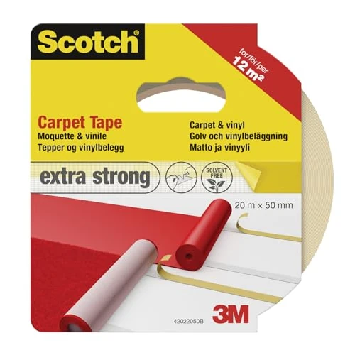 Offerta a tempo: Scotch 42022050B Nastro Biadesivo per Moquette e Pavimento in Vinile, Trasparente - 15% da 12.99 € a 10.99 €