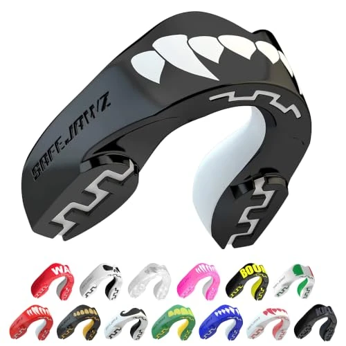 Limited-time offer: SAFEJAWZ Black Fangz Mouth Guard, Adult Dual Layer Gum Shield with Case from 14.99 £ to 14.99 £ (save 0.00%)