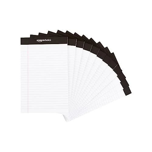 Tijdelijke aanbieding: Amazon Basics Kladblok met krappe lijntjes, 50 vellen per blok, set van 12, 12,7 x 20,3 cm, wit van 10.66 € naar 10.66 € (0.00% korting)