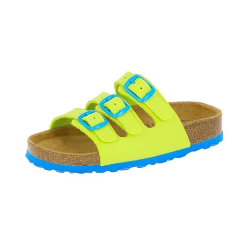 Lico BIOLINE KIDS Uniseks, kinderen Instapschoenen, Limoen/blauw, 42 EU