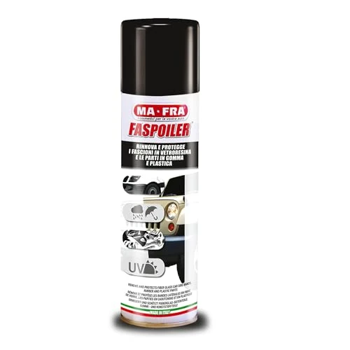Limitiertes Angebot: Ma-Fra Faspoiler, Spray zur Behandlung von Teilen aus Gummi und Kunststoff, reaktiviert und schützt gegen das Verblassen von KFZ-Zierstreifen aus Glasfaserkunststoff. von 13.90 EUR auf 13.90 EUR (Spare 0%)