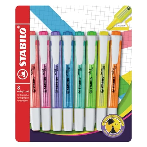 Limited-time offer: STABILO - swing cool - Highlighter - Pack of 8 - Assorted colors from $17.99 to $17.99 (save 0.00%)