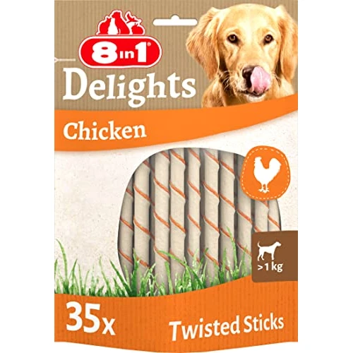 Offerta a tempo: 8in1 Delights Twisted Sticks - Stick masticabili per Cani - 35 Pezzi - 29% da 15.50 € a 11.06 €