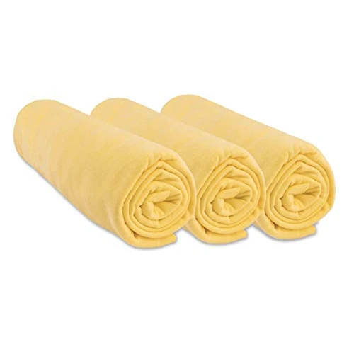 Offerta a tempo: Confezione da 3 lenzuola con angoli per lettino, in cotone, 50 x 100 cm, 6 colori disponibili - 0.00% da 15.28 € a 15.28 €