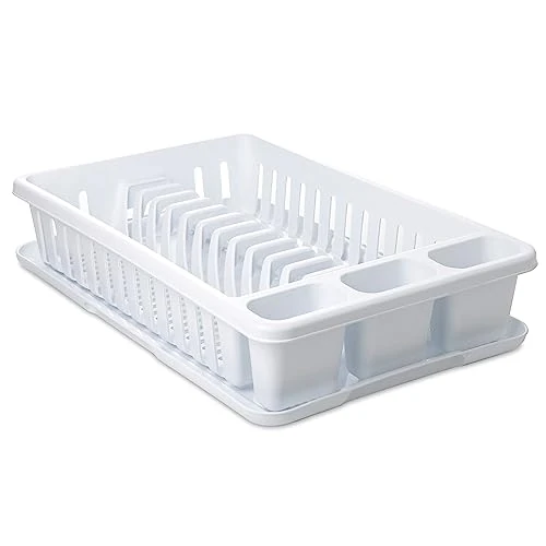 Limited offer: Tatay Dish Drying Rack with Tray, BPA-Free PP Dish Drying Rack with Compartment for Plates and Cutlery Measures 27 x 42 x 10 from 17.59 EUR to 14.95 EUR (save 15%)