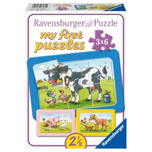Offerta a tempo: Ravensburger 06571 - My First Puzzle 3x6 Pezzi, Teneri Amici Animali - 0.00% da 16.89 € a 16.89 €