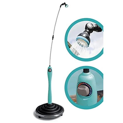 Oferta limitowana: GF Garden, prysznic solarny Sunny Style, prysznic ogrodowy, basen, do użytku na zewnątrz, idealny również na urlop i kemping, z mieszaczem do ciepłej i zimnej wody, kolor jasnoniebieski z 353.65 zł na 353.65 zł (oszczędź 0.00%)