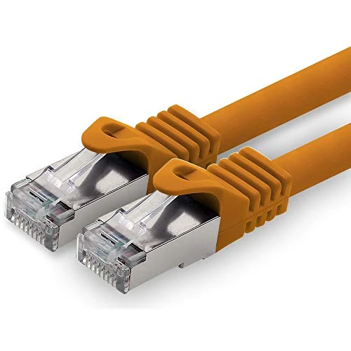 Offerta a tempo: 1aTTack.de 2,0m - arancione - 1 pezzo - CAT.7 Cavi di Rete CAT7-10000 MBit/s S-FTP doppia schermatura PIMF 600MHz 4x2xAWG26 / 7 CU rame non contiene alogeni compatibile con CAT5e CAT6 CAT 6a Cat8 - 0.00% da 6.95 € a 6.95 €