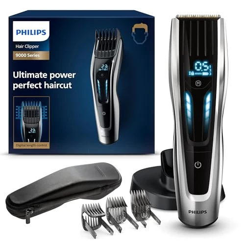 Offre limitée : Philips Hair Clipper Série 9000 - Tondeuse à Cheveux avec Interface à Balayage Tactile (Modèle HC9450/20) de 68.38 € à 64.49 € (6% de remise)