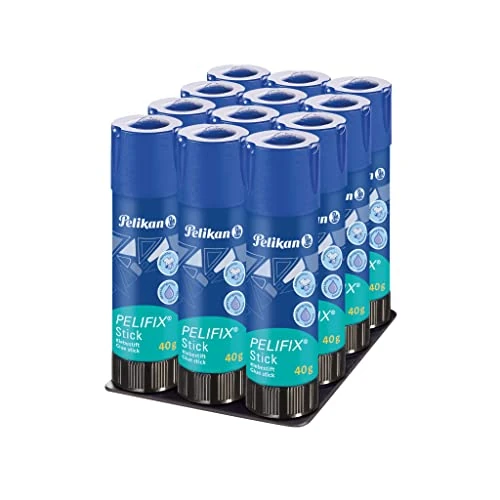 Offerta a tempo: Pelikan Pelifix, Colla Stick Maxi 40 g, Confezione da 12 Pezzi, Colla Trasparente, Senza Solventi, Lavabile, Sicura per i Bambini, per la Scuola, Lavoretti, Carta Cartoncino e Fotografie - 5% da 18.85 € a 17.86 €