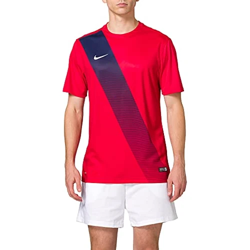 Nike Short Sleeve Top Sash JSY Camiseta, Hombre, Rojo/Blanco (University Red/Football White), M