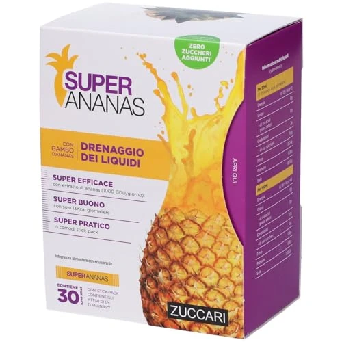 ZUCCARI, Super Ananas, 30 Bustine da 10 Ml, 300 g