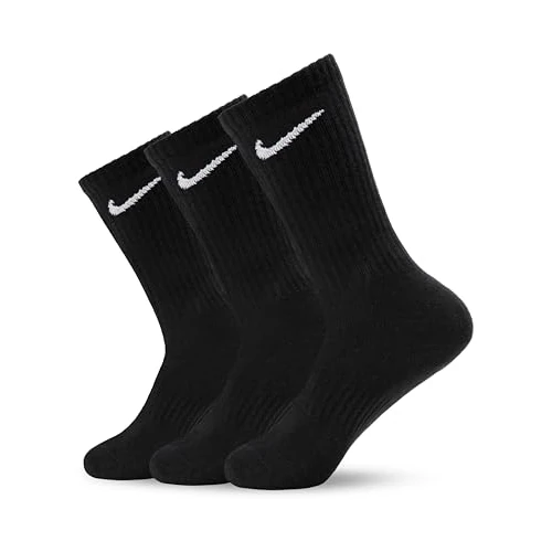 Zeitlich begrenztes Angebot: Nike Herren Everyday Lightweight Crew Trainings Socken (3 Paar), Schwarz (black/White), 42–46 (Herstellergröße: L) von 11.99 € auf 11.00 € (8% Rabatt)