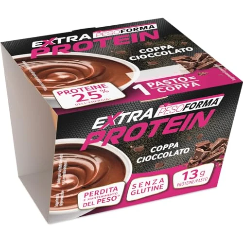 Offerta a tempo: PESOFORMA - EXTRA PROTEIN - Coppa gusto cioccolato - Pasto sotitutivo proteico per — 29% da 4,30 € a 3,04 €