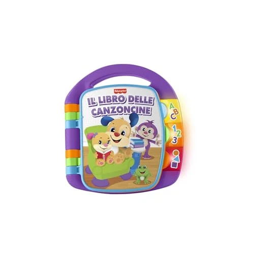 Offerta a tempo: Fisher-Price- Il Libro delle Canzoncine Ridi e Impara, Libricino con Filastrocche che Incoraggiano il Bambino a Girare le Pagine e Cantare, Giocattolo per Bambini 6+mesi, Versione italiana, CDH49 - 30% da 21.48 € a 14.99 €