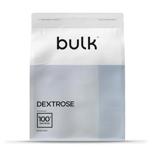 Bulk Dextrosa, Carbohidratos en polvo, D-Glucosa, 2.5kg, 100 Dosis