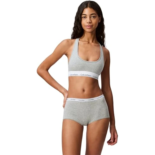 Offerta a tempo: Calvin Klein Donna Reggiseno a Bralette Unlined Sportivo, Grigio (Grey Heather), M - 35% da 34.90 € a 22.70 €