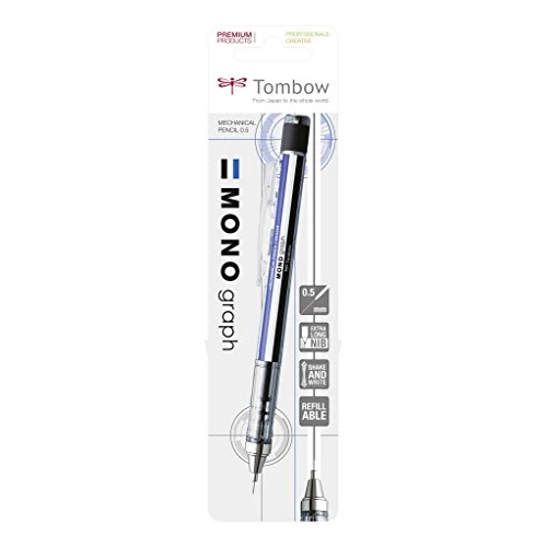 Tombow SH-MG-BS, PORTAMINE 0,5 MONOGRAPH BIANCA-NERA-BLU