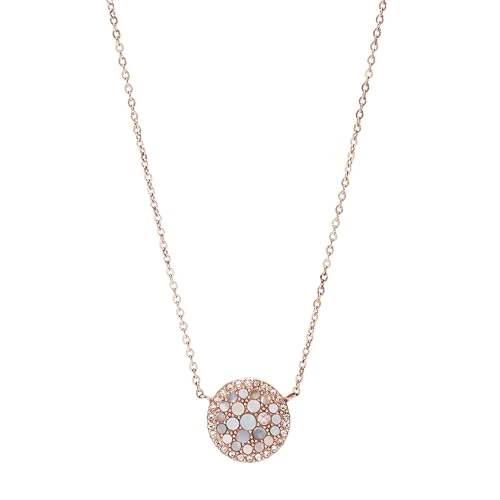 Offre limitée : FOSSIL Collier Pour Femmes, 40.6 Cm De Longueur, 5.1 Cm D'Extension Rose, Or Rose, Nacre, Acier Inoxydable, JF01740791 de 59.00 EUR à 29.00 EUR (remise 50%)