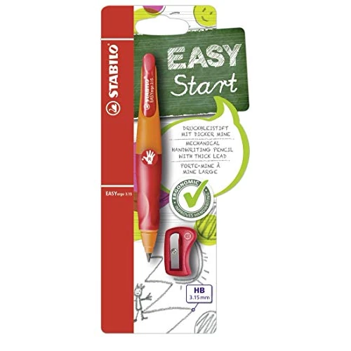 Limited-time offer: STABILO ergonomic mechanical pencil for righthanders EASYergo 3.15 | orange/red, incl. 1 lead, degree of hardness HB, sharpener from $19.94 to $18.94 (save 5%)