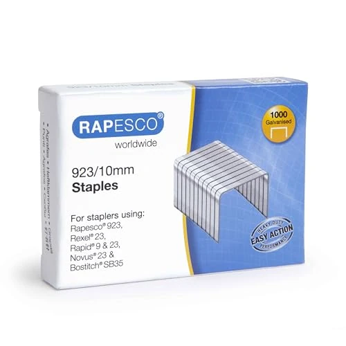 Limited-time offer: Rapesco 1237 923/10mm Galvanised Staples, Box of 1,000 from $17.66 to $17.66 (save 0.00%)