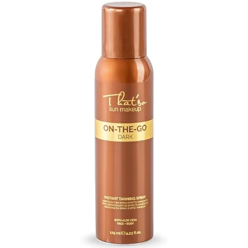 Oferta limitada: That'so On The Go Dark Spray Autobronceador Corporal y Autobronceador Facial 125ml con Aloe Vera y DHA de Caña de Azúcar, Crema Autobronceadora Bronceado Natural Efecto Bronce Larga Duración de 29.69 € a 29.69 € (ahorro 0.00%)