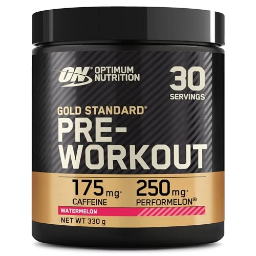 Optimum Nutrition Gold Standard Pre-Workout Energy Drink Pulver, Geschmack Wassermelone, 330g, 30 Portionen
