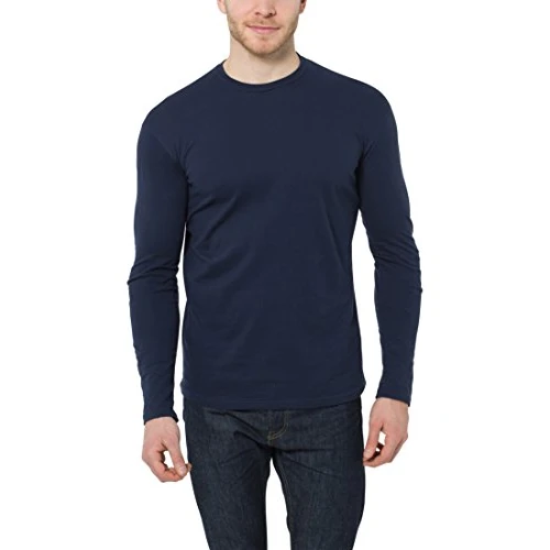 Lower East LE133, Maglietta a Maniche Lunghe Uomo, Blu (Scuro), M