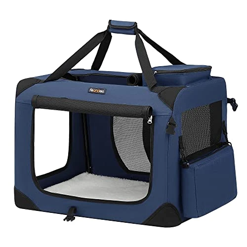 Offerta a tempo: FEANDREA Trasportino per Cane, Gabbia Pieghevole, L (70 x 52 x 52 cm), Blu Scuro PDC70Z - 16% da 54.69 € a 45.99 €